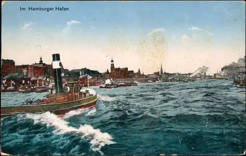 Ansichtskarte Hamburg im Hafen 1928