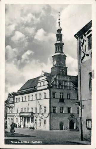 Ansichtskarte Pirna Rathaus 1958