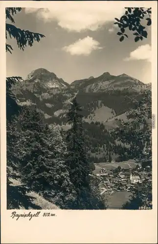 Ansichtskarte Bayrischzell Blick auf den Ort 1938