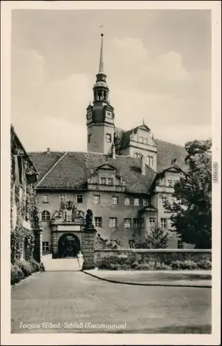 Ansichtskarte Torgau Schloss Hartenfels (Kreismuseum) 1954