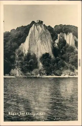 Stubbenkammer-Sassnitz Rügen Königsstuhl mit Landungsbrücke 1940 Foto