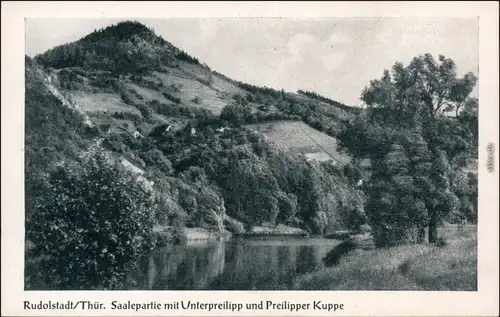 Rudolstadt Saalepartie mit Unterpreilipp und Preilipper Kuppe 1930