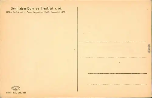 Ansichtskarte Frankfurt am Main Der Kaiser-Dom 1918