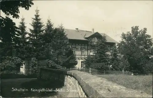 Ansichtskarte Kleingießhübel-Reinhardtsdorf-Schöna Schulheim 1932