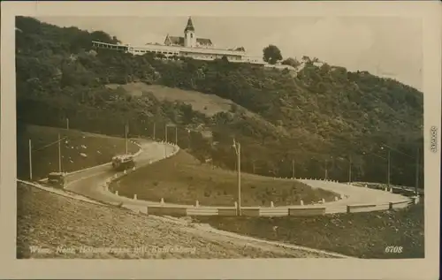 Döbling-Wien Kahlenberg - Aussichtsterrasse mit Zufahrtsstraße 1928