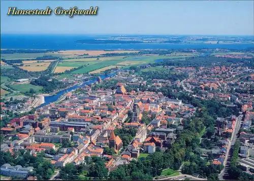 Ansichtskarte Greifswald Luftbild 2005