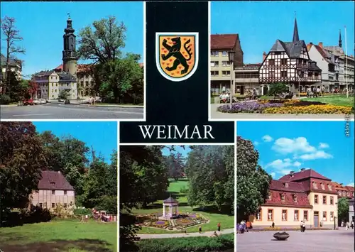 Weimar Schloß, Markt, Goethe-Gartenhaus, Schloßpark, Wittumspalais 1985