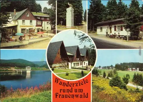 Frauenwald Gaststätte Dreiherrnstein, Talsperre Schönbrunn, Wanderhütten 1987