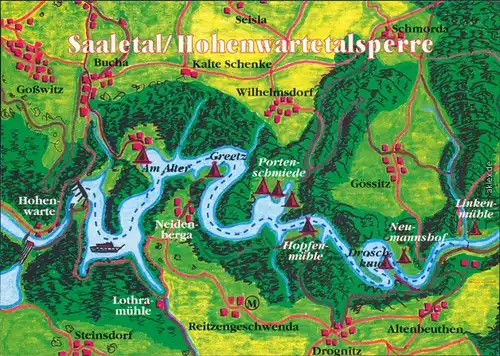 Ansichtskarte Hohenwarte-Kaulsdorf Hohenwartetalsperre 1999