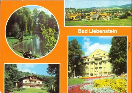 Bad Liebenstein Elisabethpark, Panorama, Heimgaststätte "Feodora", Kurhaus 1984