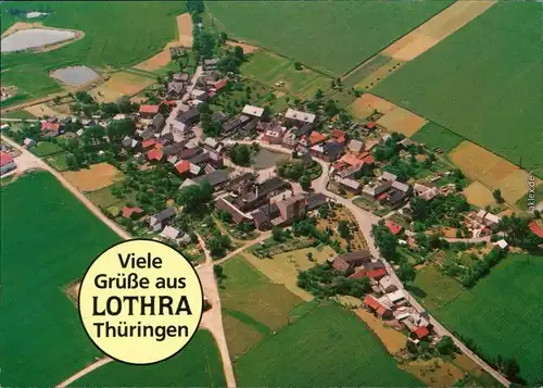 Ansichtskarte Reitzengeschwenda-Drognitz OT Lothra - Luftbild 1999