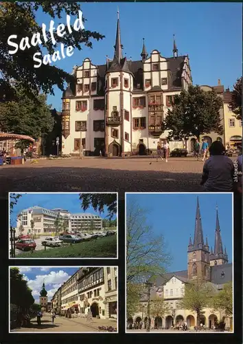 Saalfeld (Saale) Rathaus, Klinik, Boulevard mit Blankenburger Tor,   1999