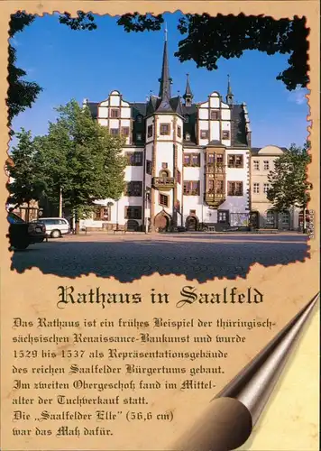 Ansichtskarte Saalfeld (Saale) Rathaus 1999