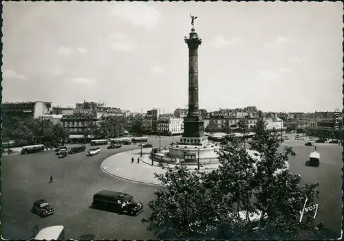 CPA Paris Place de la Bastille et colonne de juillet 1962