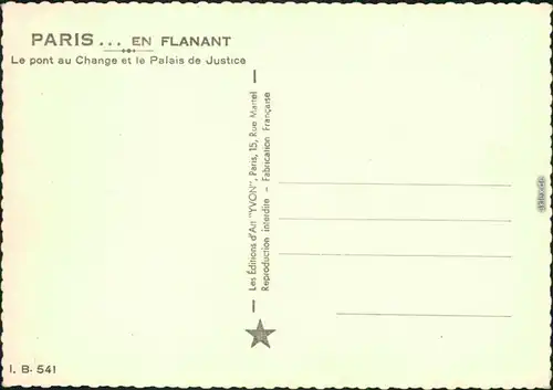 CPA Paris Pont au Change (Paris), Palais de Justice 1962
