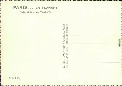 CPA Paris Place et colonne Vendome 1962