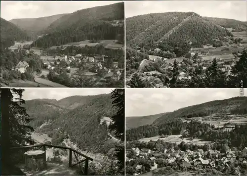 Ansichtskarte Sitzendorf Blick auf den Ort 1971