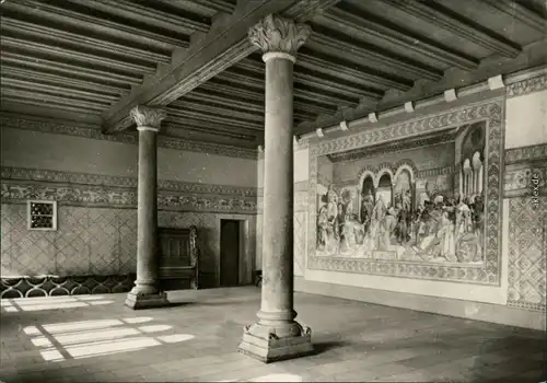 Ansichtskarte Eisenach Wartburg - Palas, Sängersaal, Fresko 1971