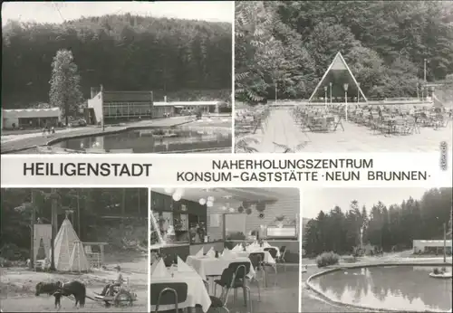 Heilbad Heiligenstadt Naherholungszentrum - Gaststätte, Musikpavillon, Spielplatz, Schwanenteich 1984