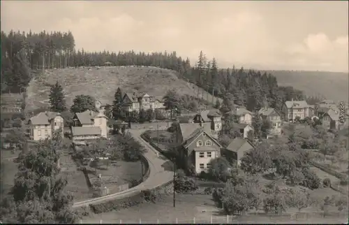 Ansichtskarte Finsterbergen-Friedrichroda Blick auf den Ort 1960