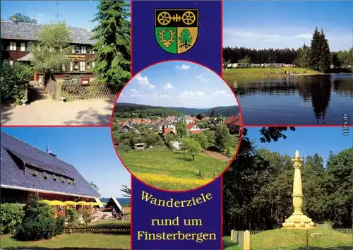 Finsterbergen-Friedrichroda Vier-Pfennig-Haus, Paulfeldteich, Heuberghaus am Rennsteig, Candelaber bei Catterfeld 1995