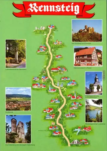 Finsterbergen-Friedrichroda Der Rennsteig - Höhenweg des Thüringer Waldes 1995
