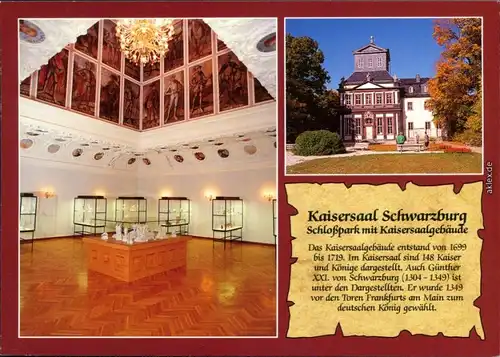 Ansichtskarte Schwarzburg Schlosspark mit Kaisersaalgebäude 2000