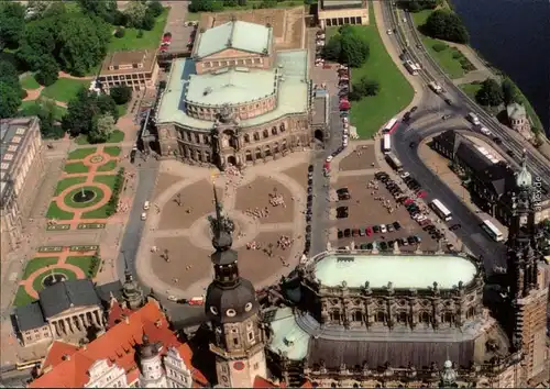 Ansichtskarte Dresden Luftbild - Semperoper 2000