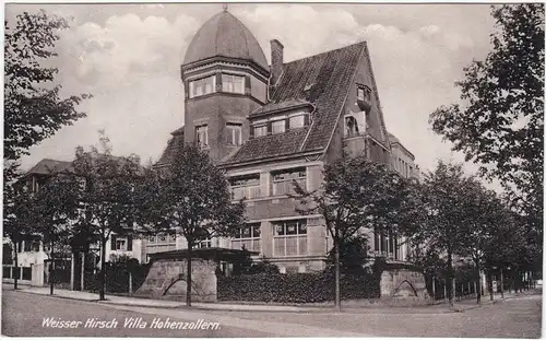 Ansichtskarte Weißer Hirsch-Dresden Villa Hohenzollern 1922 