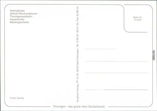 Friedrichroda Heimatstube, Schloss Reinhardsbrunn, Thüringerwaldbahn, Marienglashöhle 1995