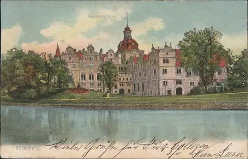 Ansichtskarte Bückeburg Fürstliches Schloss 1902