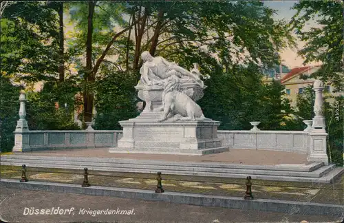 Ansichtskarte Düsseldorf Kriegerdenkmal 1922