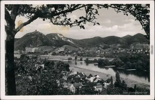 Ansichtskarte Königswinter Panorama-Ansicht mit Siebengebirge 1939