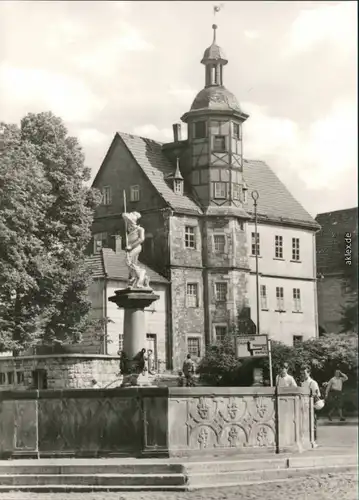 Ansichtskarte Eisenach Residenzhaus mit Brunnen 1974