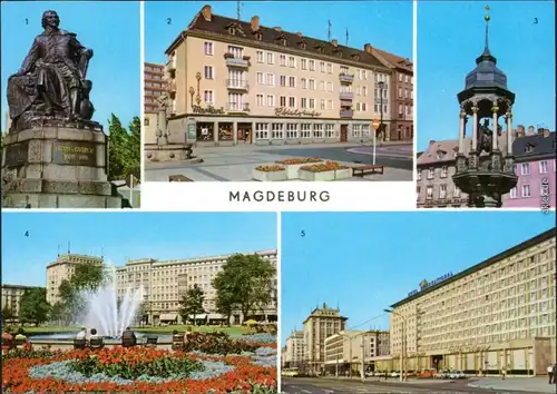 Magdeburg Otto-Guericke-Denkmal  Magdeburger Reiter, Wilhelm-Pieck-Allee 1976