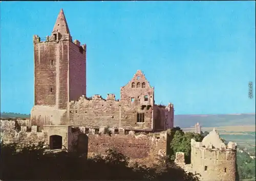 Ansichtskarte Saaleck Bad Kösen Rudelsburg mit blauen Himmel 1977