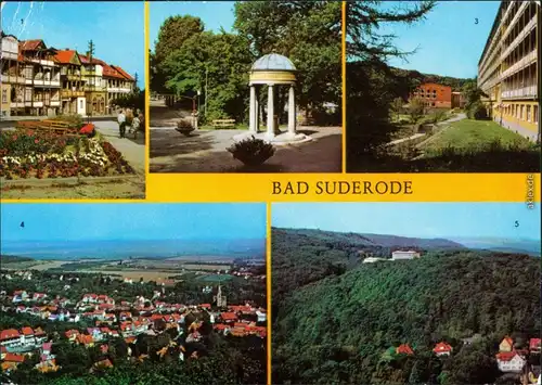 Bad Suderode Rathausplatz Behringer-Brunnen Sanatorium Willi Agatz g1982