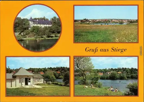 Ansichtskarte Stiege Feierabendheim, Eiscafé, Übersicht, Badestelle 1984
