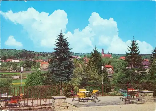 Friedrichsbrunn Terrasse des Sanatorium "Ernst-Thälmann", Panorama-Ansicht g1980