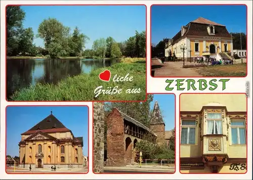 Zerbst Schloßpark, Stadthalle, Trinitatiskirche, Stadtmauer, Erker am Markt 1997