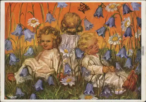  Glückwunsch/Grußkarten: Ostern / Oster-Karten - Blumenkinder 1932