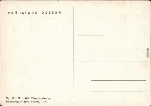  Glückwunsch/Grußkarten: Ostern / Oster-Karten - Blumenkinder 1932