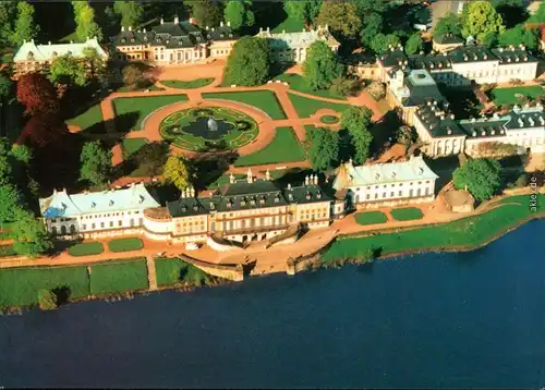 Ansichtskarte Pillnitz Luftbild vom Schloss Pillnitz mit Gartenanlage 2005