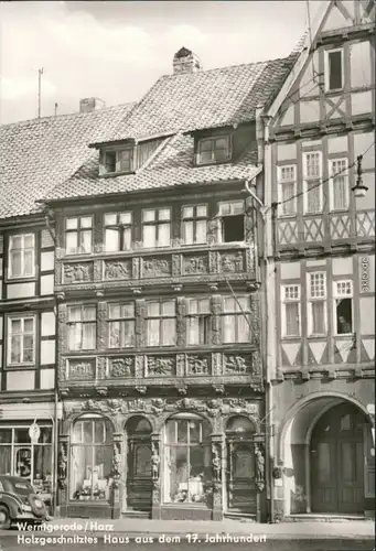 Ansichtskarte Wernigerode Holzgeschnitztes Haus aus dem 17. Jh. 1976