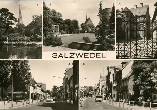 Salzwedel Pfefferteich, Burggarten, Museum, Straße der Jugend, Straße   1981