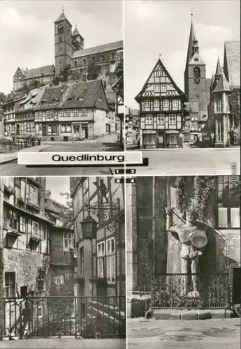 Quedlinburg Mühlenstraße, Stiftskirche, Mühlgraben, Marktkirche, Roland 1976