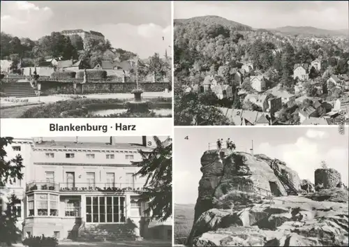 Blankenburg (Harz) Terrassengarten Teufelsbad, Burgruine Regenstein 1983