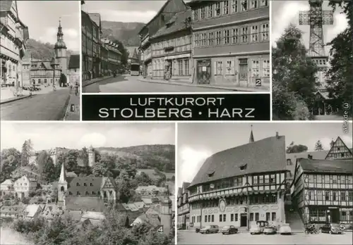 Stolberg (Harz) Rittergasse, Saigerturm, Markt,  Rathaus 1984