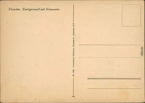 Innere Altstadt-Dresden Dresdner Zwinger - Wall mit Kronentor 1932