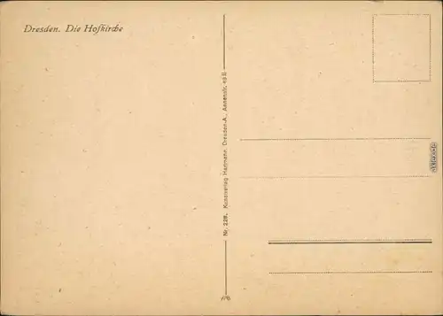 Altstadt-Dresden Hofkirche Dresden / Kathedrale Sanctissimae Trinitatis 1934